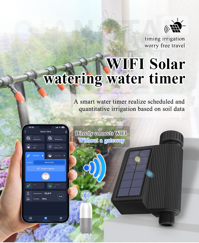 Temporizador de jardim solar WiFi