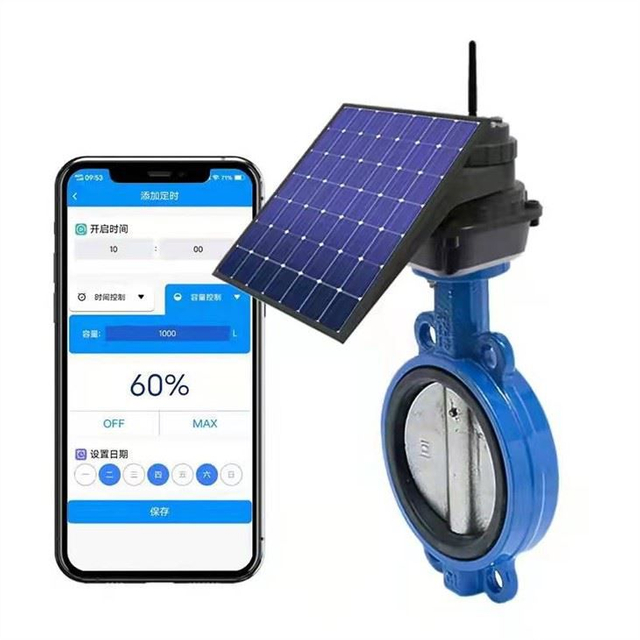 Válvula Borboleta Cêntrica Acionada Eletrica Tipo Wafer LoRa conectado