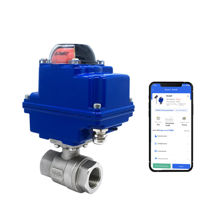 Válvula de esfera motorizada SS316 de alta pressão movida a energia solar